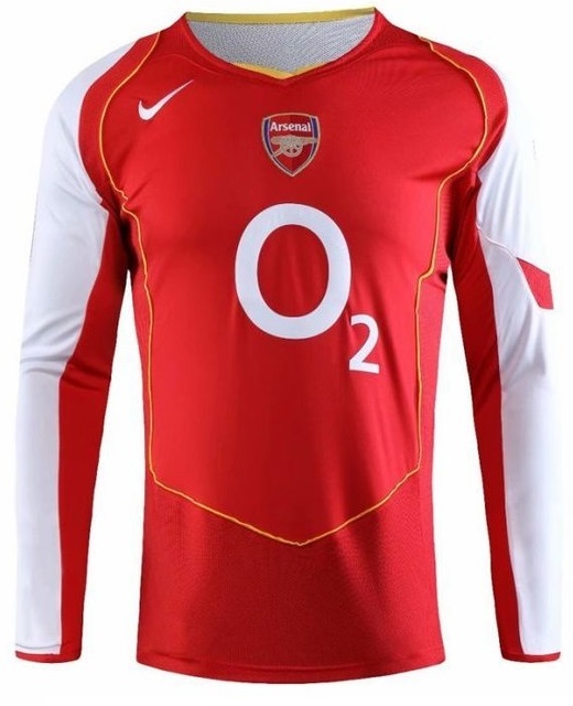 Camisa retro Arsenal 2004 2005 I jogador manga comprida
